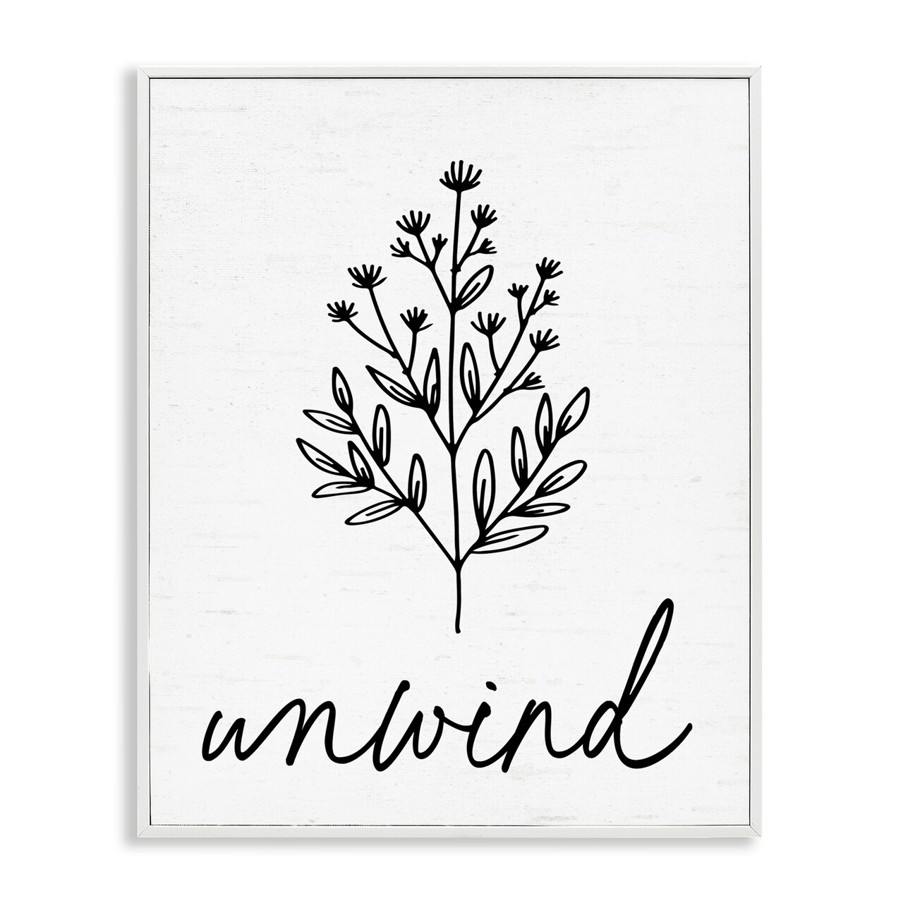 Stupell Industries Bathroom Herb Unwind Framed Giclee, design by Lettered and Lined